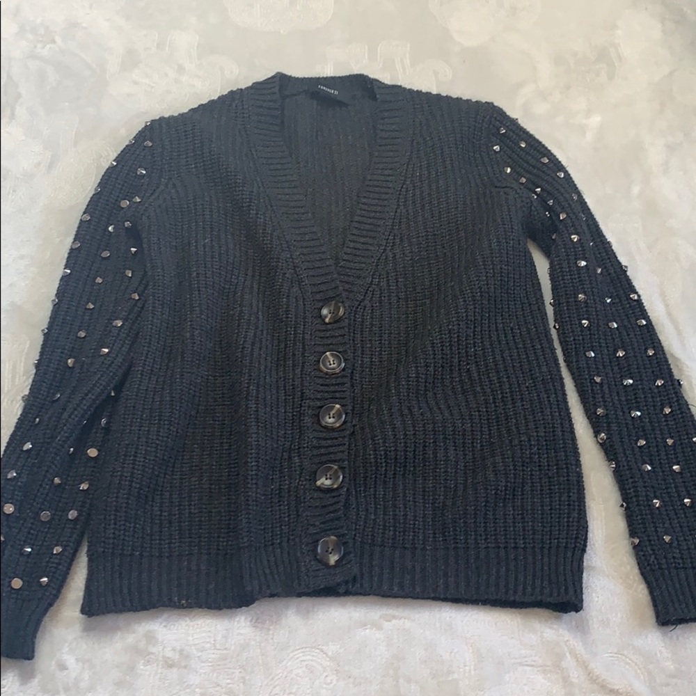 Forever 21 Cardigan Sweater, Chunky Knit Studs